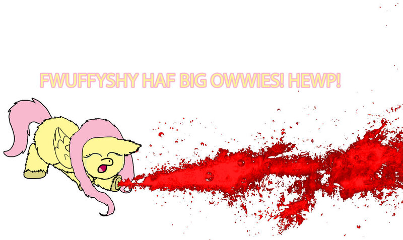 Size: 1024x610 | Tagged: grimdark, questionable, artist:inkiepie, derpibooru import, fluttershy, fluffy pony, blood, fluffy pony grimdark, fluffyshy, image, jpeg, weirdbox