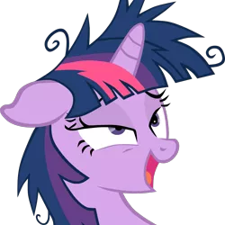 Size: 1189x1188 | Tagged: safe, derpibooru import, twilight sparkle, pony, unicorn, ahegao, bust, female, floppy ears, lidded eyes, mare, messy mane, mismatched eyes, nut, open mouth, out of context, reaction image, simple background, smiling, solo, transparent background, twilight snapple, unicorn twilight, vector