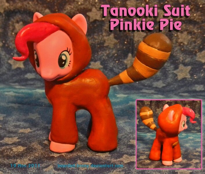 Size: 969x824 | Tagged: artist:bearded-brony, brushable, custom, derpibooru import, irl, mario, nintendo, photo, pinkie pie, safe, super mario 3d land, super mario bros., super mario bros. 3, tanooki pie, tanooki suit, toy