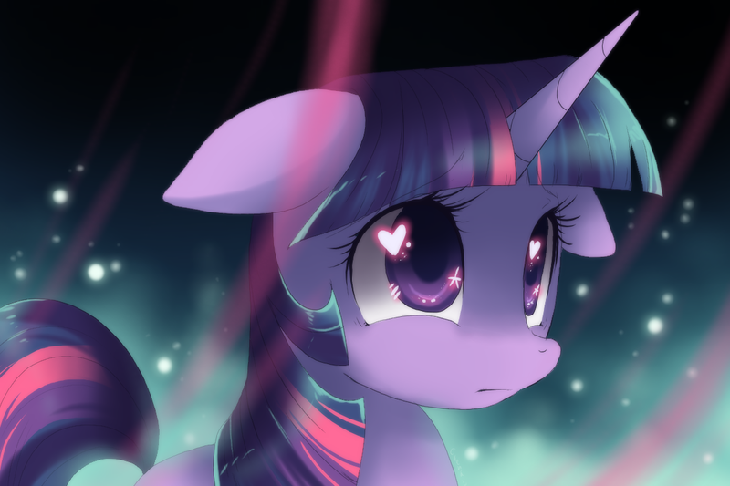 Size: 1200x800 | Tagged: dead source, safe, artist:loyaldis, derpibooru import, twilight sparkle, unicorn, magical mystery cure, female, solo, unicorn twilight, wingding eyes