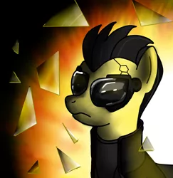 Size: 900x926 | Tagged: adam jensen, derpibooru import, deus ex, deus ex: human revolution, ponified, safe