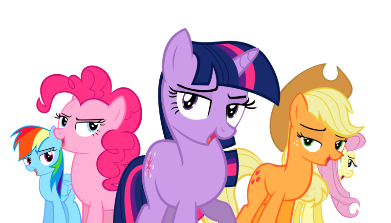 Size: 7000x4000 | Tagged: applejack, artist:darkanima270, crystal empire cheer meme, derpibooru import, fluttershy, games ponies play, lidded eyes, pinkie pie, rainbow dash, safe, simple background, transparent background, twilight sparkle, vector