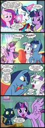 Size: 713x2000 | Tagged: safe, artist:madmax, derpibooru import, night light, princess cadance, shining armor, twilight sparkle, twilight sparkle (alicorn), twilight velvet, alicorn, cat, pony, magical mystery cure, adultery, alicornification, alicornified, angry, argument, ascension, bored, comic, crying, dvd, eye contact, eyes closed, female, flapping, flashback, frown, funny, gasp, glare, gritted teeth, implied infidelity, infidelity, licking lips, liquid pride, mare, marital problems, mr whiskers, mr. whiskers, nervous, oblivious, oblivious twilight is oblivious, oh yeah, open mouth, pet, race swap, raised hoof, shocked, shocking, smiling, sparkles, spread wings, tears of joy, this will end in divorce, tissue, tongue out, we don't normally wear clothes, wing spreading, wings, wiping tears, yeah, yeah!!!!!!!!