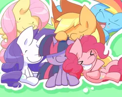 Size: 800x640 | Tagged: applejack, artist:nyankamedon, derpibooru import, fluttershy, mane six, pinkie pie, pixiv, rainbow dash, rarity, safe, twilight sparkle