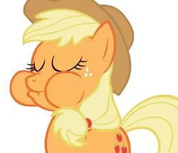 Size: 5000x4327 | Tagged: absurd resolution, applejack, artist:alorpax, derpibooru import, eyes closed, puffy cheeks, safe, simple background, solo, transparent background, vector