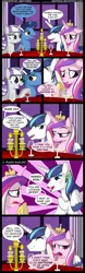 Size: 1340x4295 | Tagged: artist:veggie55, comic, crossdressing, derpibooru import, earring, implied proposal, makeup, night light, princess cadance, safe, shining armor, twilight velvet