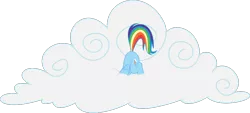 Size: 1054x477 | Tagged: artist:deadparrot22, cloud, derpibooru import, hiding, rainbow dash, safe, simple background, solo, svg, transparent background, vector