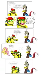 Size: 1950x3550 | Tagged: antagonist, artist:koopa-master, bowser, comic, crossover, derpibooru import, discord, fluttershy, mario, nintendo, safe, speech bubble, super mario bros., wreck-it ralph