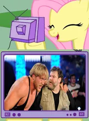 Size: 526x719 | Tagged: derpibooru import, elimination chamber, exploitable meme, fluttershy, jack swagger, safe, tv meme, wrestling, wwe, zeb colter