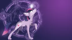 Size: 1920x1080 | Tagged: safe, artist:avareq, derpibooru import, twilight sparkle, wolf, species swap, twiwolf, wallpaper