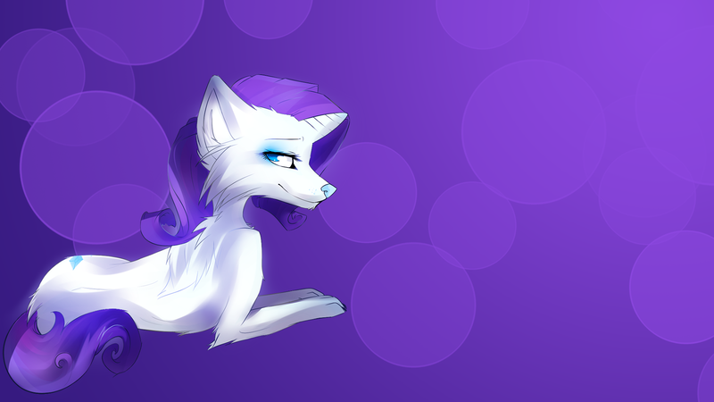 Size: 1920x1080 | Tagged: safe, artist:avareq, derpibooru import, rarity, wolf, species swap, wallpaper, wolfity