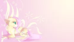 Size: 1920x1080 | Tagged: safe, artist:avareq, derpibooru import, fluttershy, wolf, cute, flutterwolf, shyabetes, species swap, wallpaper