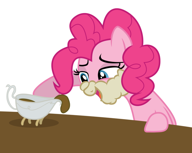 Size: 5000x4000 | Tagged: .ai available, artist:really-unimportant, derpibooru import, food, gravy, gravy boat, keep calm and flutter on, mashed potatoes, pinkie pie, potato, safe, simple background, transparent background, vector