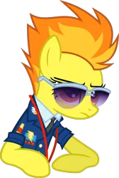 Size: 705x1052 | Tagged: artist:d4svader, clothes, derpibooru import, safe, simple background, spitfire, sunglasses, svg, transparent background, uniform, vector