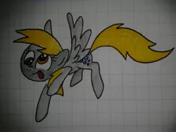 Size: 2560x1920 | Tagged: safe, artist:mrhaliboot, derpibooru import, derpy hooves, pegasus, pony, female, mare, solo, traditional art