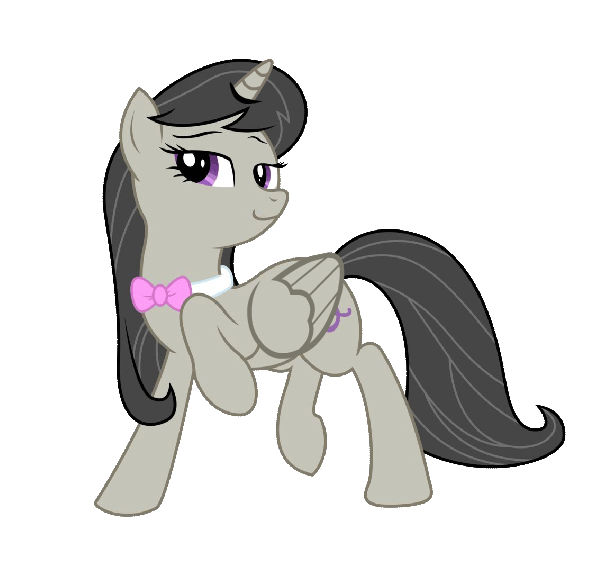 Size: 600x580 | Tagged: safe, artist:sersys, derpibooru import, octavia melody, alicorn, pony, alicornified, animated, flapping, octacorn, race swap, raised hoof, simple background, solo, transparent background