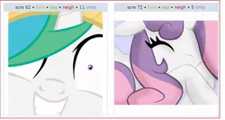 Size: 1086x578 | Tagged: derpibooru import, exploitable meme, implied rape, juxtaposition, juxtaposition win, princess celestia, princess molestia, safe, sweetie belle