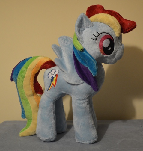 Size: 477x504 | Tagged: artist:finnickie, derpibooru import, irl, photo, plushie, rainbow dash, safe