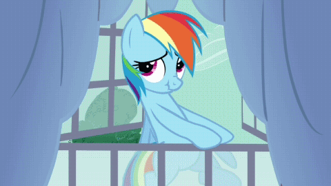 Size: 480x270 | Tagged: animated, derpibooru import, rainbow dash, rustled my jimmies, safe, scrunchbow dash, scrunchy face, solo, spike at your service