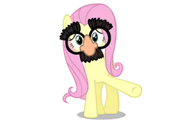 Size: 1168x843 | Tagged: artist:scootaloooo, derpibooru import, fluttershy, groucho mask, safe, simple background, swapped cutie marks, transparent background, vector