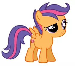 Size: 520x457 | Tagged: artist:durpy, derpibooru import, g3, g3 to g4, generation leap, safe, scootaloo, simple background, vector, white background