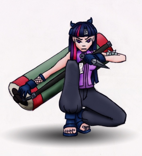 Size: 600x658 | Tagged: artist:jebbo88, derpibooru import, feet, humanized, naruto, ninja, safe, twilight sparkle