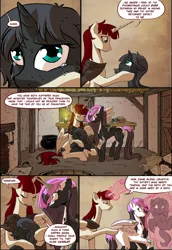 Size: 1000x1455 | Tagged: artist:robd2003, comic, derpibooru import, lauren faust, moment killer, moon-fall, oc, oc:fausticorn, princess celestia, princess luna, safe, ye olde butcherede englishe