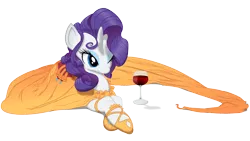 Size: 9600x5400 | Tagged: absurd resolution, alcohol, artist:sunibee, artist:yanoda, clothes, derpibooru import, dress, edit, rarity, safe, simple background, solo, transparent background, vector, wallpaper, wine, wink