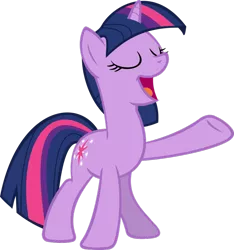 Size: 865x923 | Tagged: safe, artist:spier17, derpibooru import, twilight sparkle, unicorn, magical mystery cure, simple background, singing, solo, transparent background, unicorn twilight, vector