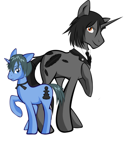 Size: 1868x1995 | Tagged: artist:rainbowstarshower, black butler, ciel, ciel phantomhive, derpibooru import, kuroshitsuji, ponified, safe, sebastian, sebastian michaelis