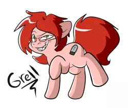 Size: 700x591 | Tagged: artist:snowcalico, black butler, derpibooru import, glasses, grell, grell sutcliff, kuroshitsuji, ponified, safe