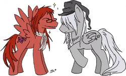 Size: 790x476 | Tagged: artist:alaskanbookwyrm, black butler, derpibooru import, glasses, grell, grell sutcliff, hat, kuroshitsuji, ponified, safe, the undertaker