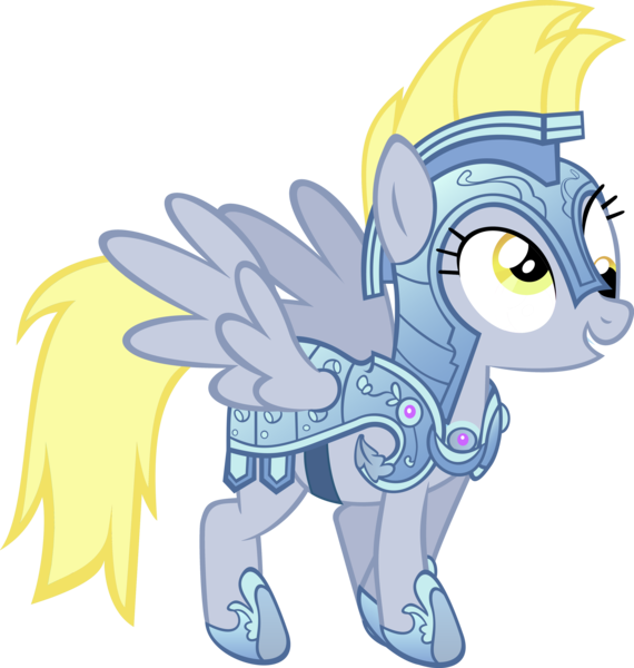 Size: 3000x3158 | Tagged: safe, artist:akili-amethyst, derpibooru import, derpy hooves, pegasus, pony, armor, crystal guard armor, female, mare, simple background, transparent background, vector