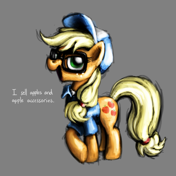 Size: 1080x1080 | Tagged: applejack, artist:myminiatureequine, glasses, hank hill, king of the hill, parody, safe