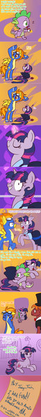 Size: 496x5008 | Tagged: safe, artist:voiceless, derpibooru import, big macintosh, spike, spitfire, twilight sparkle, earth pony, pony, ask, grimdark big mac, male, paranoid twilight, pony prom, stallion, tumblr