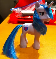 Size: 1696x1780 | Tagged: brushable, derpibooru import, rehaired, safe, shining armor, solo, toy