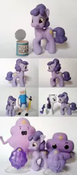 Size: 800x1800 | Tagged: safe, artist:oak23, derpibooru import, rarity, ponified, adventure time, brushable, crossover, custom, figure, finn the human, lumpy space princess, toy