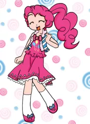 Size: 436x600 | Tagged: artist:groovyfish, derpibooru import, humanized, pinkie pie, safe, solo