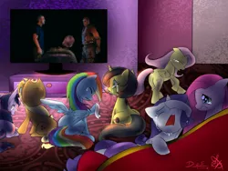 Size: 2000x1500 | Tagged: applejack, artist:daughter-of-fantasy, derpibooru import, ending, exploitable meme, fluttershy, john konrad, mane six, martin walker, meme, oc, oc:pauly sentry, pinkie pie, rainbow dash, rarity, sad movie meme, safe, spec ops: the line, spoiler, twilight sparkle