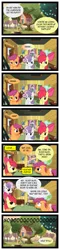 Size: 1024x4233 | Tagged: apple bloom, artist:lazingabout94, clubhouse, comic, crusaders clubhouse, curtains, cutie mark crusaders, dust, feather, feather boa, grass, implied scootabuse, safe, scootaloo, sweetie belle, tree