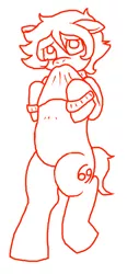 Size: 364x787 | Tagged: safe, artist:voltrathelively, derpibooru import, ponified, bellyrubs, clothes, homestuck, kankri vantas, sweater