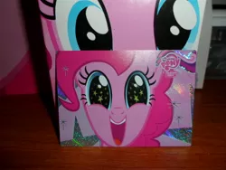 Size: 4608x3456 | Tagged: safe, derpibooru import, pinkie pie, foil cards, merchandise, trading card