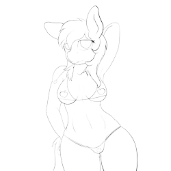 Size: 2659x2659 | Tagged: anonymous artist, anthro, arm behind head, armpits, belly button, big macintosh, bikini, breasts, clothes, female, grass stalk, hay stalk, macareina, monochrome, rule 63, simple background, solo, solo female, straw in mouth, suggestive, swimsuit, transparent background
