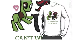 Size: 641x357 | Tagged: clothes, crack shipping, derpibooru import, interspecies, merchandise, ogre, ponified, safe, shadow the hedgehog, shipping, shirt, shrek, shrekdow, sonic the hedgehog (series), troll, trollfic, trollpic
