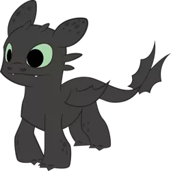 Size: 1024x1024 | Tagged: artist:capricorn-the-dragon, baby, barely pony related, crossover, derpibooru import, g4 style, hatchling, how to train your dragon, night fury, safe, simple background, toothless the dragon, transparent background