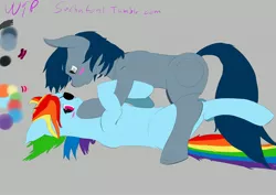 Size: 3507x2480 | Tagged: artist:suchafoal, dead rainbow dash, derpibooru import, exploitable meme, eyepatch, female, lesbian, pirate dash, safe, selfcest, shipping