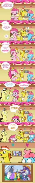 Size: 2480x12947 | Tagged: safe, artist:doublewbrothers, derpibooru import, bulk biceps, carrot cake, cup cake, hoity toity, iron will, pinkie pie, pound cake, pumpkin cake, roid rage, steven magnet, oc, oc:heavy cream, alicorn, pony, :c, :o, adultery, alicorn oc, angry, bait and switch, bedroom eyes, blatant lies, carrot cuck, comic, comic sans, dialogue, floppy ears, frown, funny, glare, grin, gritted teeth, implied bisexual, implied gay, infidelity, just friends, mouth hold, nervous, open mouth, picture, pointing, question mark, san francisco, sunglasses, sweat, voyeurism, what a twist, wide eyes