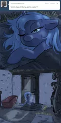 Size: 800x1614 | Tagged: safe, artist:robd2003, derpibooru import, princess luna, pony, moon-fall, bed, sleeping, tumblr, woona