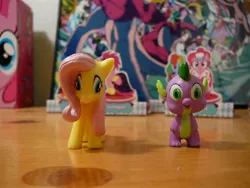 Size: 2560x1920 | Tagged: derp, derpibooru import, figure, fluttershy, irl, phidal, photo, pinkie pie, safe, smiling, spike, toy, wat