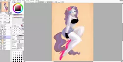 Size: 1904x966 | Tagged: anthro, artist:suicidefillies, derpibooru import, rarity, safe, wip